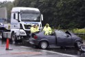 Schwerer VU Pkw Lkw A 4 Rich Koeln Hoehe AS Bensberg P052